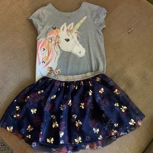 Unicorn shirt and skirt